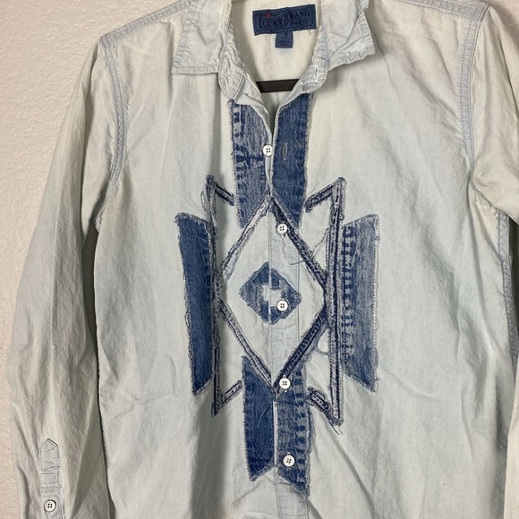 Lucky Brand southwest embroidered chambray - Picture 4 of 5